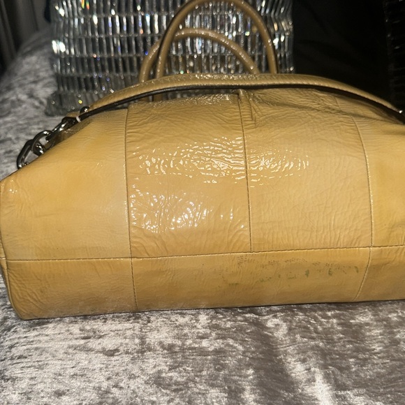 Coach Kristin Yellow Patent Leather Satchel Shoulder Bag - Picture 4 of 16